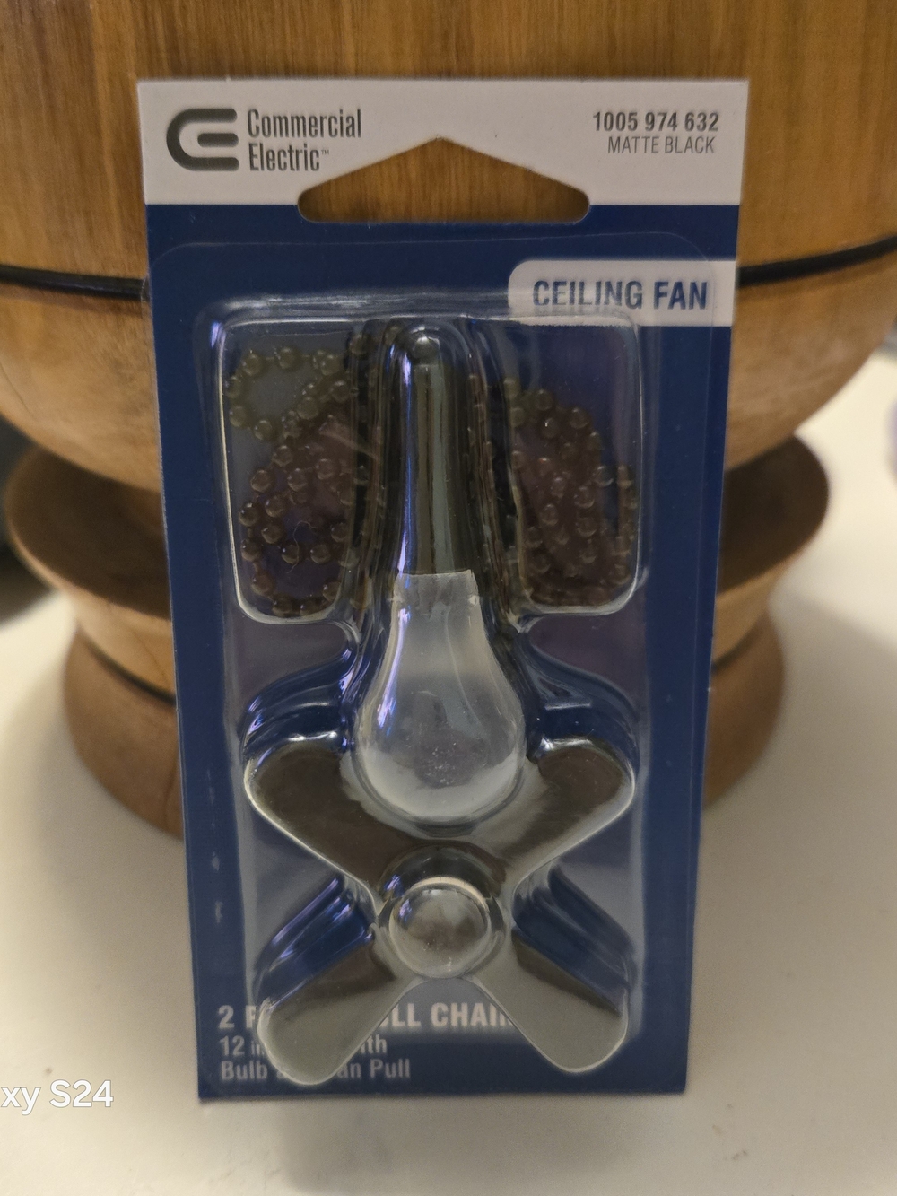 Matte Black Ceiling Fan Pull Kit